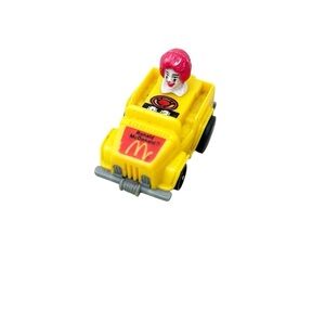 80’s Retro Ronald McDonald Car Vintage McDonald’s toy from 1985 Yellow & Red car